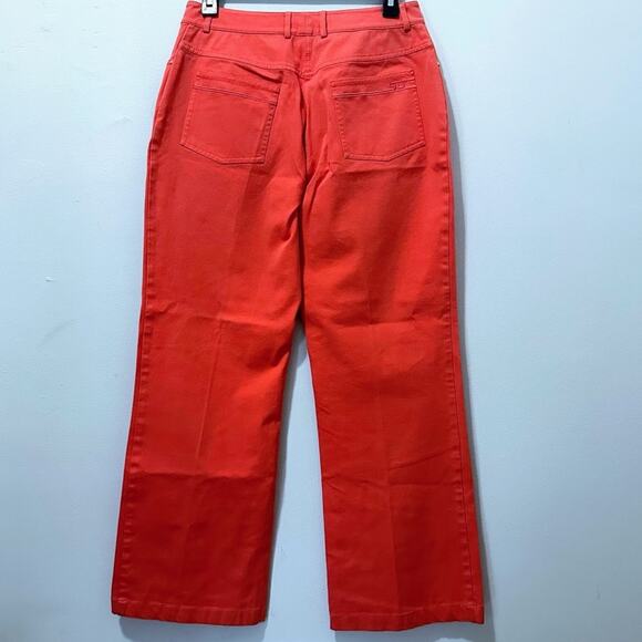Vintage St. John Sport Marie Gray Coral Casual Pants sz US 8 High rise Wide leg - Picture 10 of 13